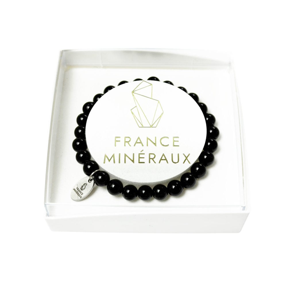Bracelet Obsidienne Noire – Perles de 6mm