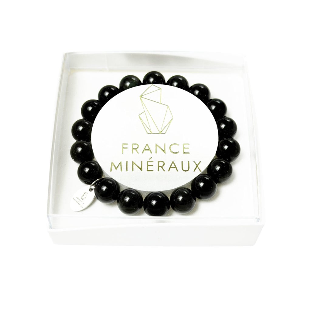 Bracelet Obsidienne Noire – Perles de 10mm