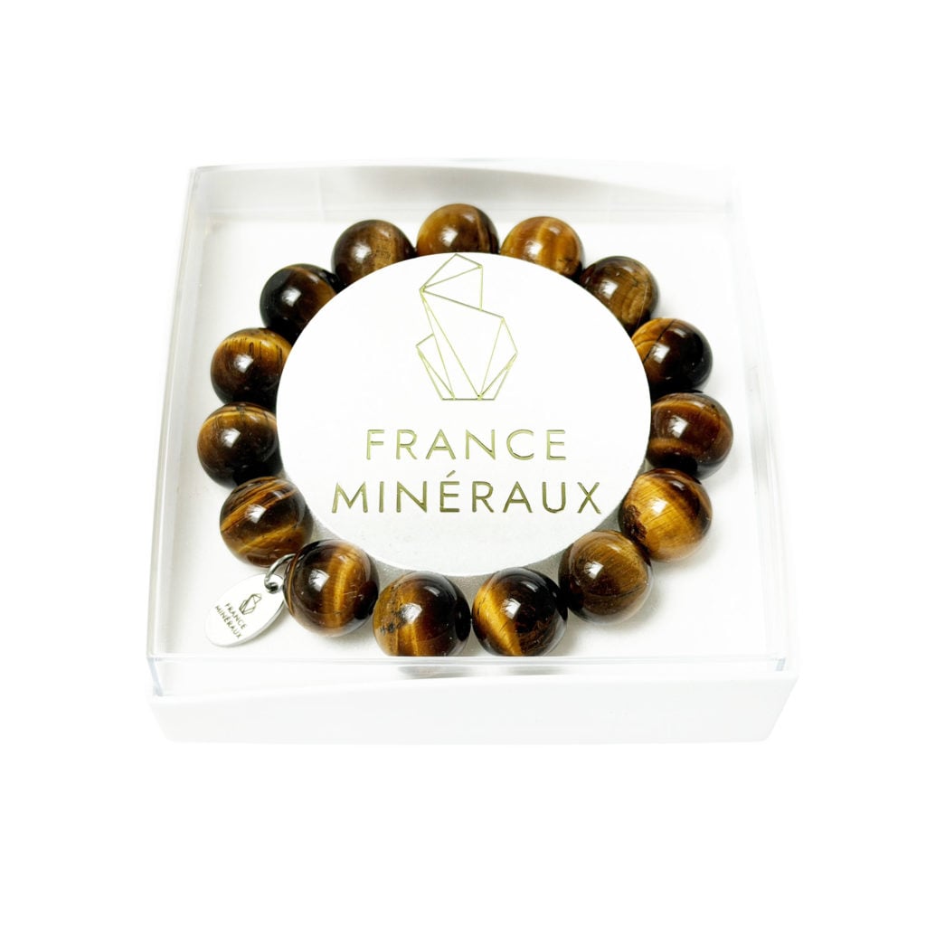 Bracelet Oeil de Tigre – Perles de 12mm
