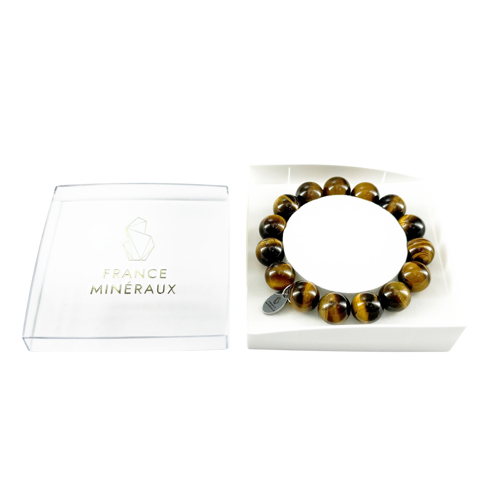 Bracelet Oeil de Tigre - Perles de 12mm – Image 3