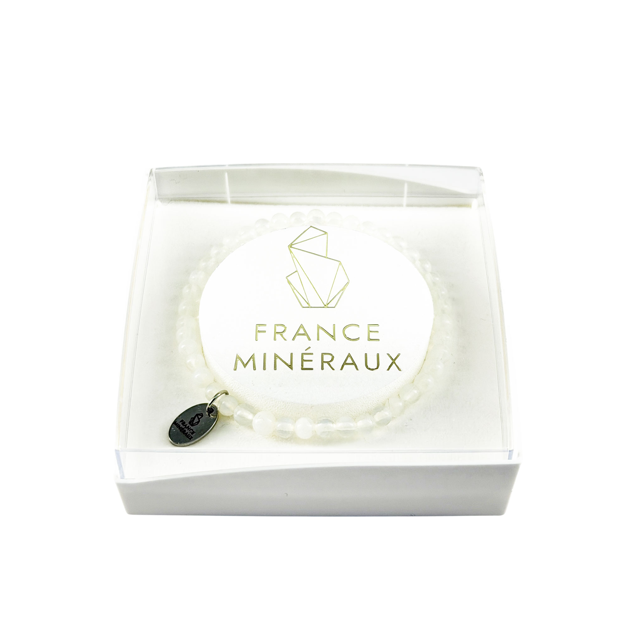 Bracelet Opale Synthétique - Perles de 3-4mm