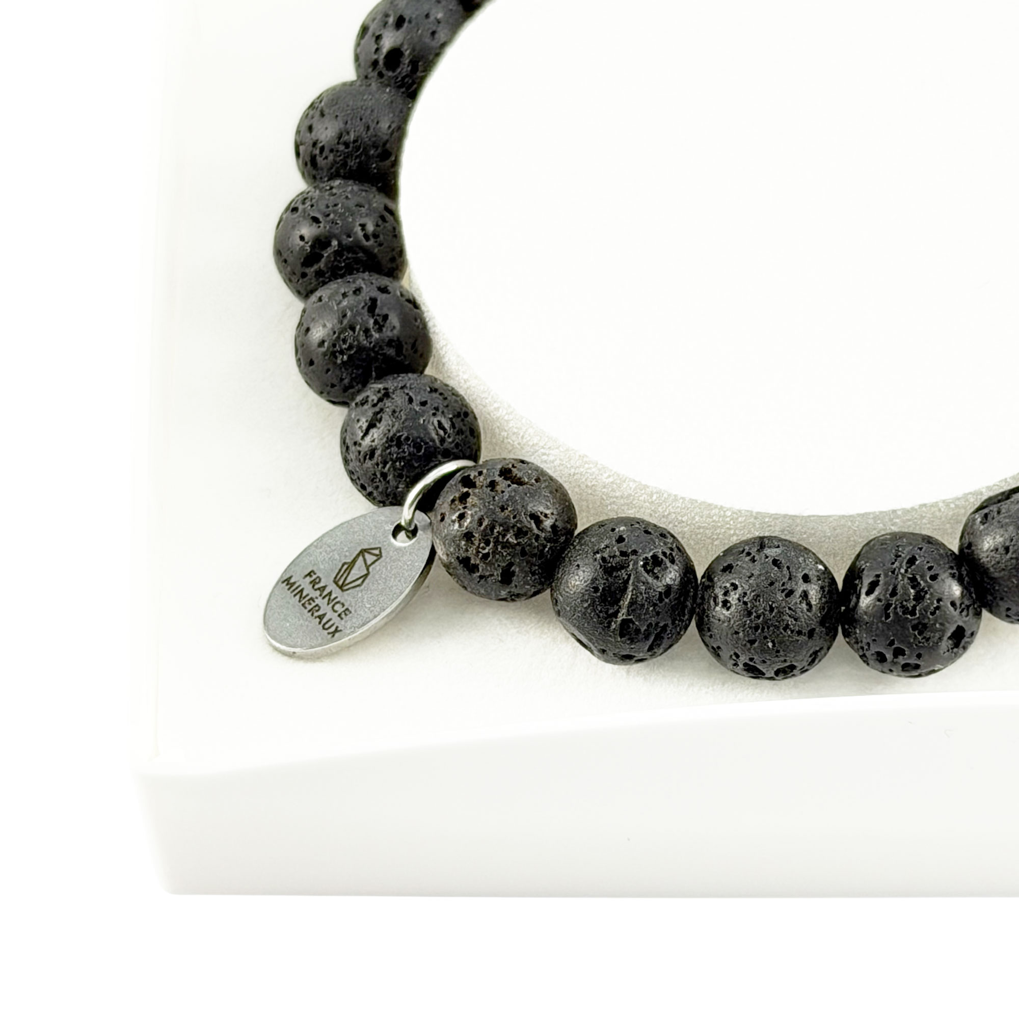 Bracelet Pierre de Lave - Perles de 8mm – Image 4