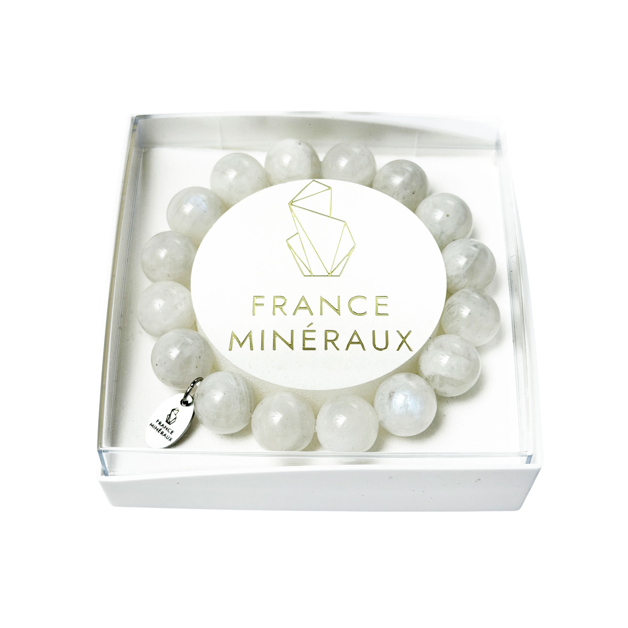 Bracelet Pierre de Lune - Perles de 12mm