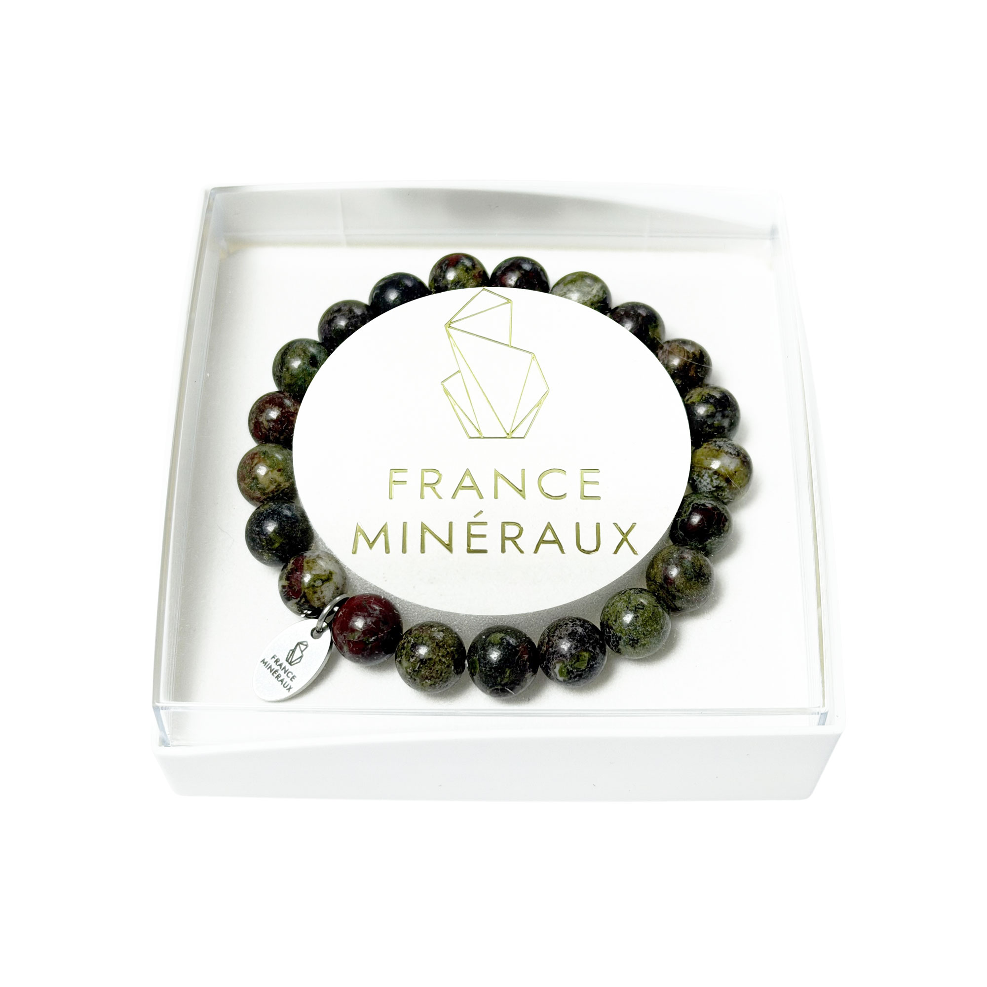 Bracelet Pierre de Sang - Perles de 8mm