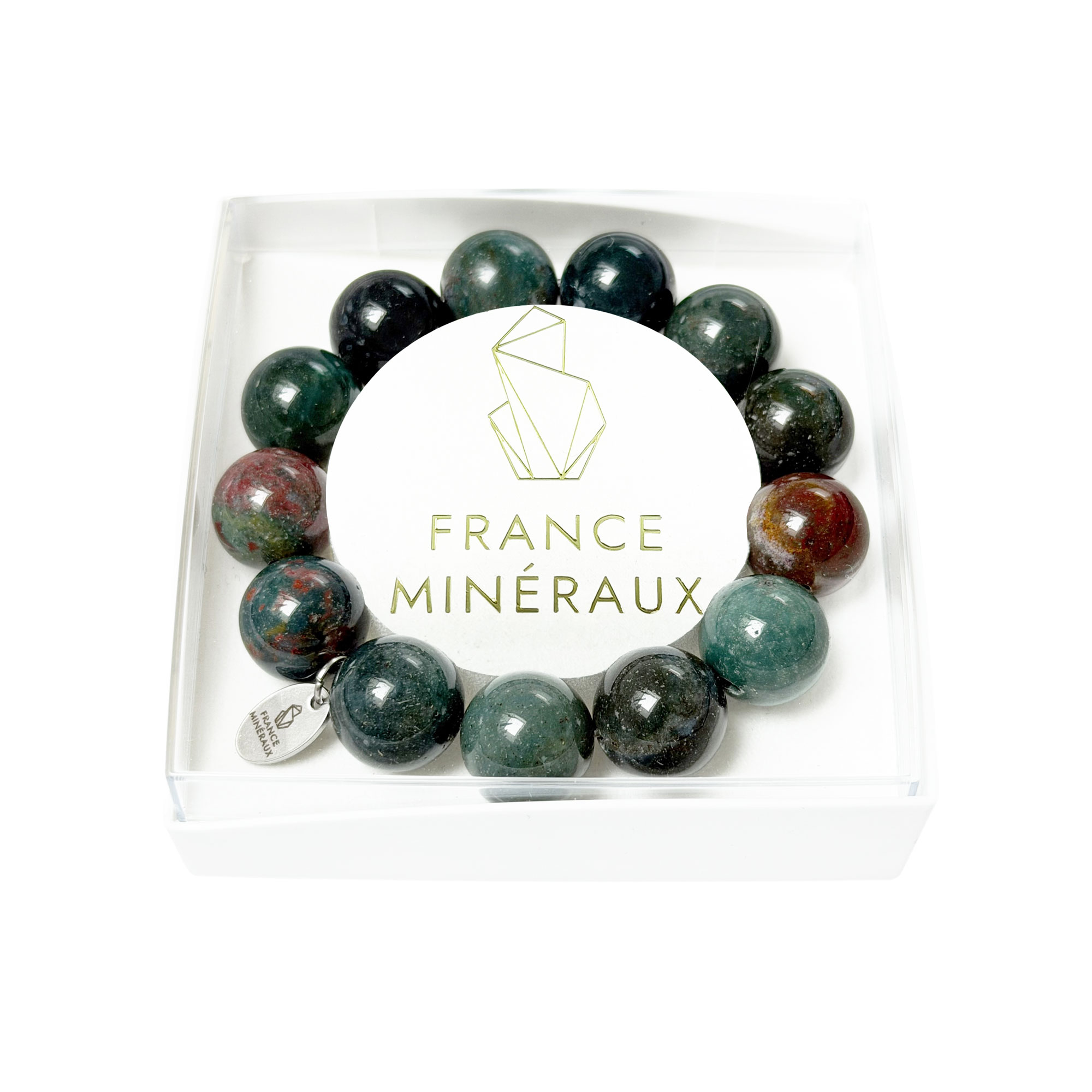 Bracelet Pierre de Sang - Perles de 14mm