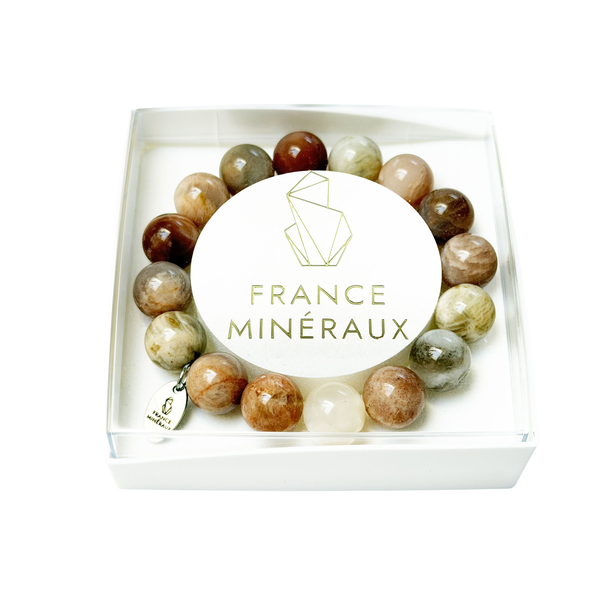 Bracelet Pierre de Soleil - Perles de 12mm