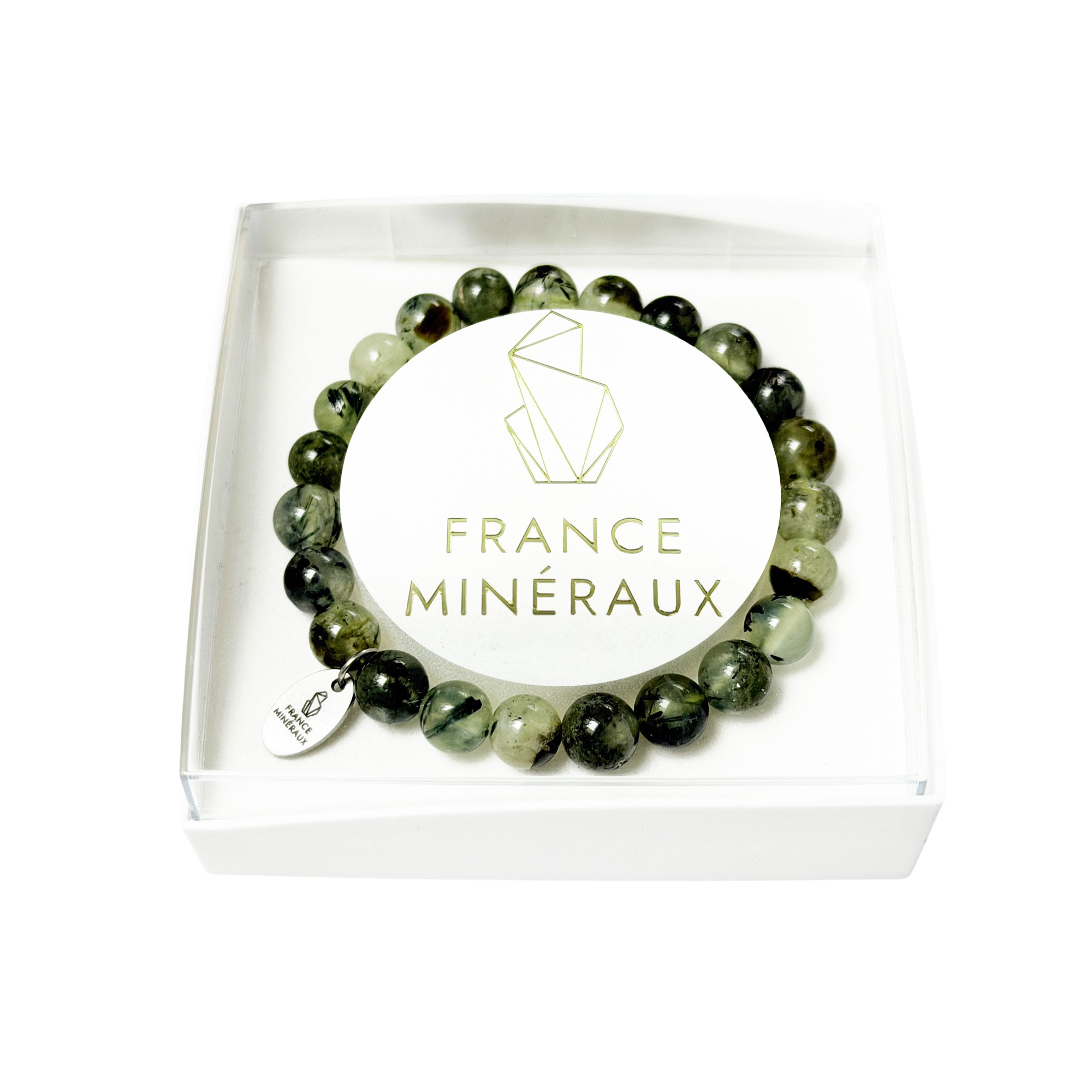 Bracelet Préhnite - Perles de 8mm