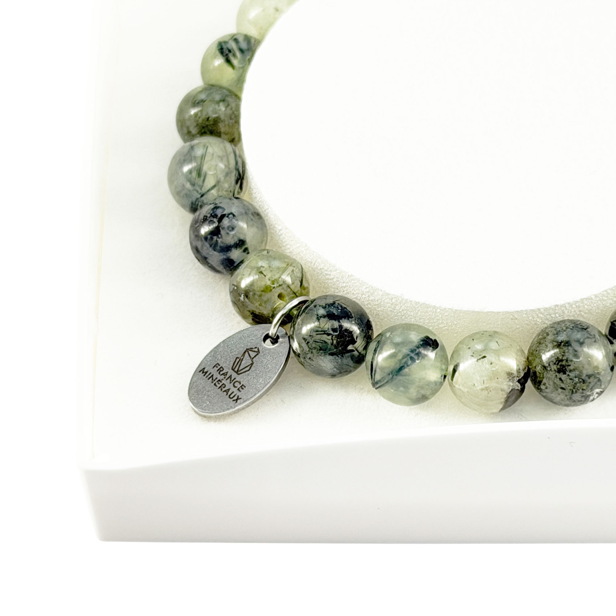 Bracelet Préhnite - Perles de 8mm – Image 4