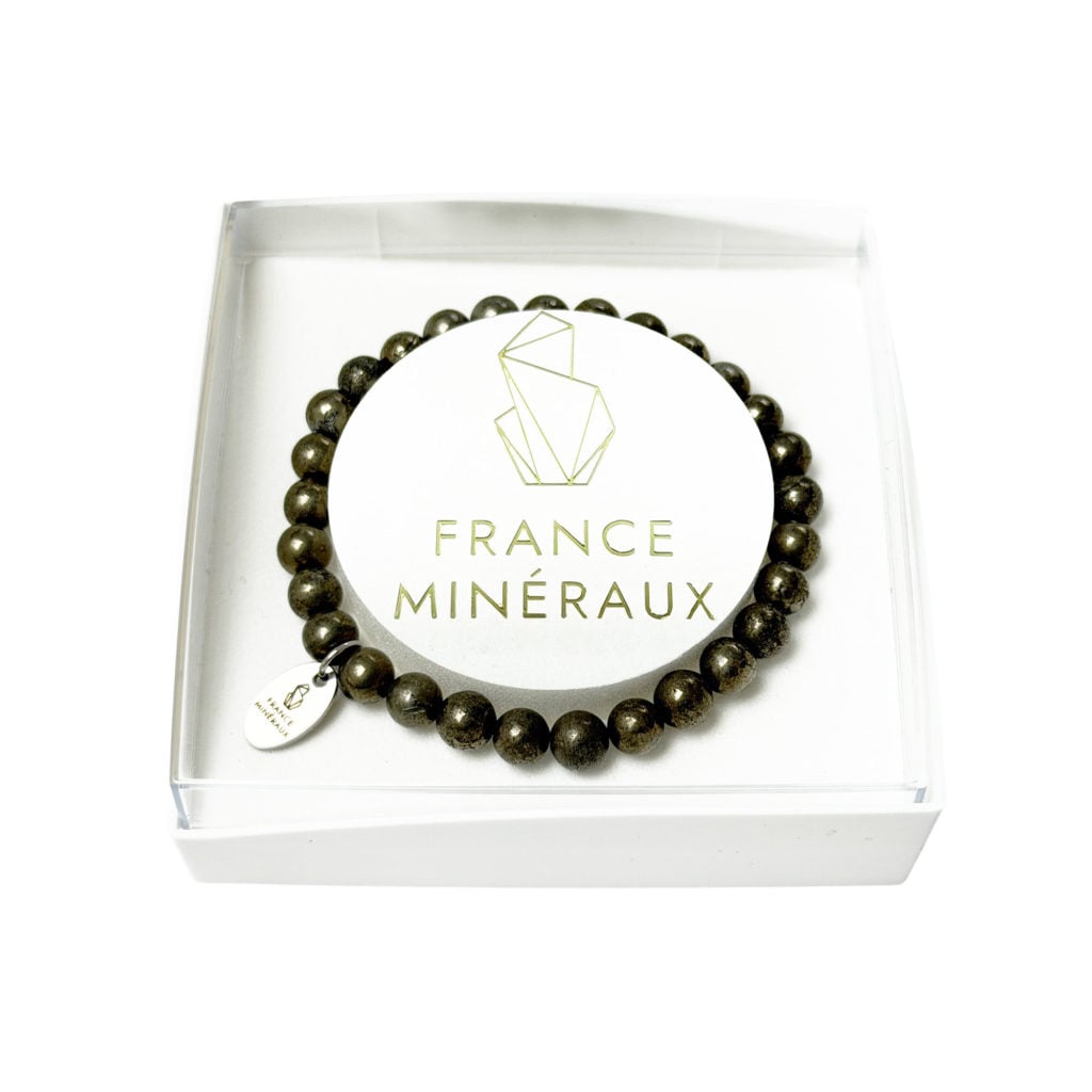 Bracelet Pyrite de Fer – Perles de 6mm