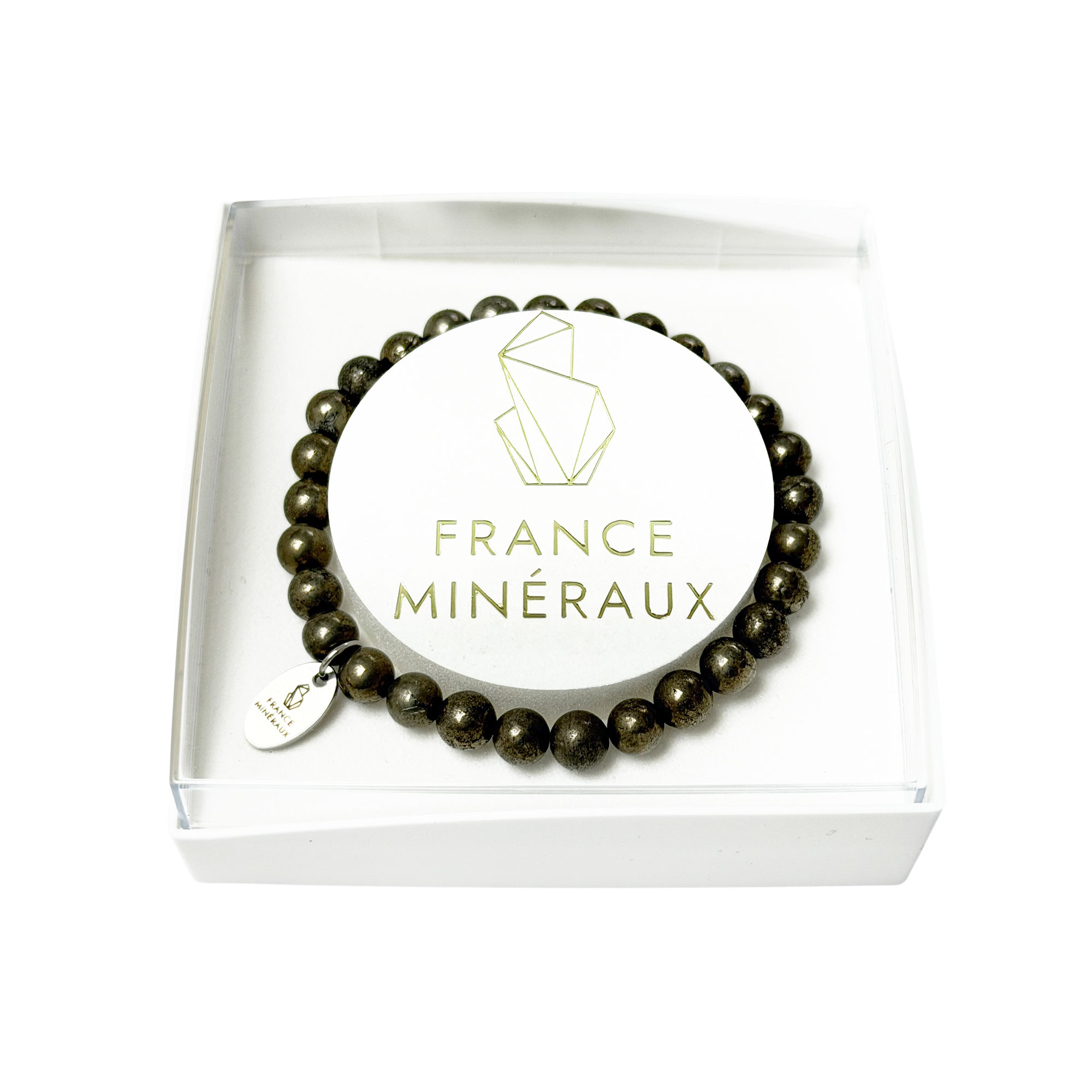 Bracelet Pyrite de Fer - Perles de 6mm