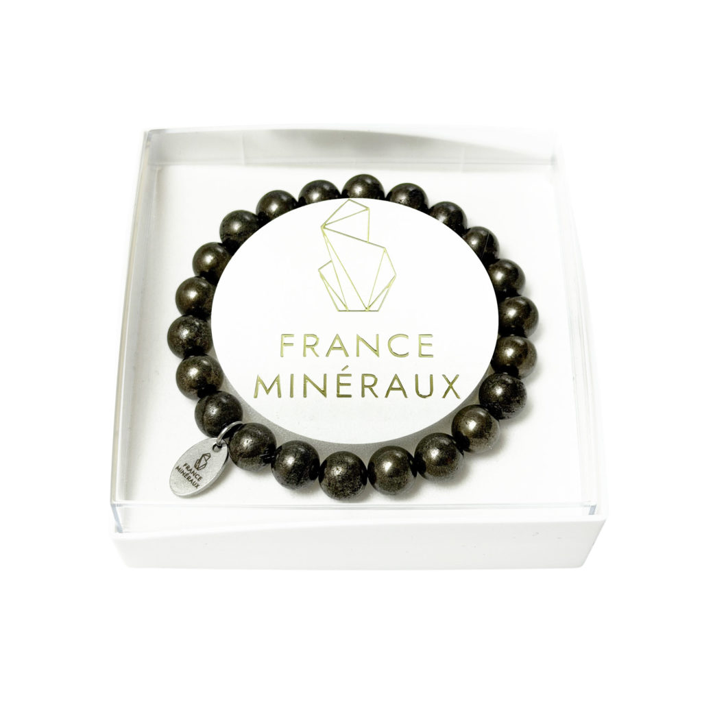 Bracelet Pyrite de Fer – Perles de 8mm