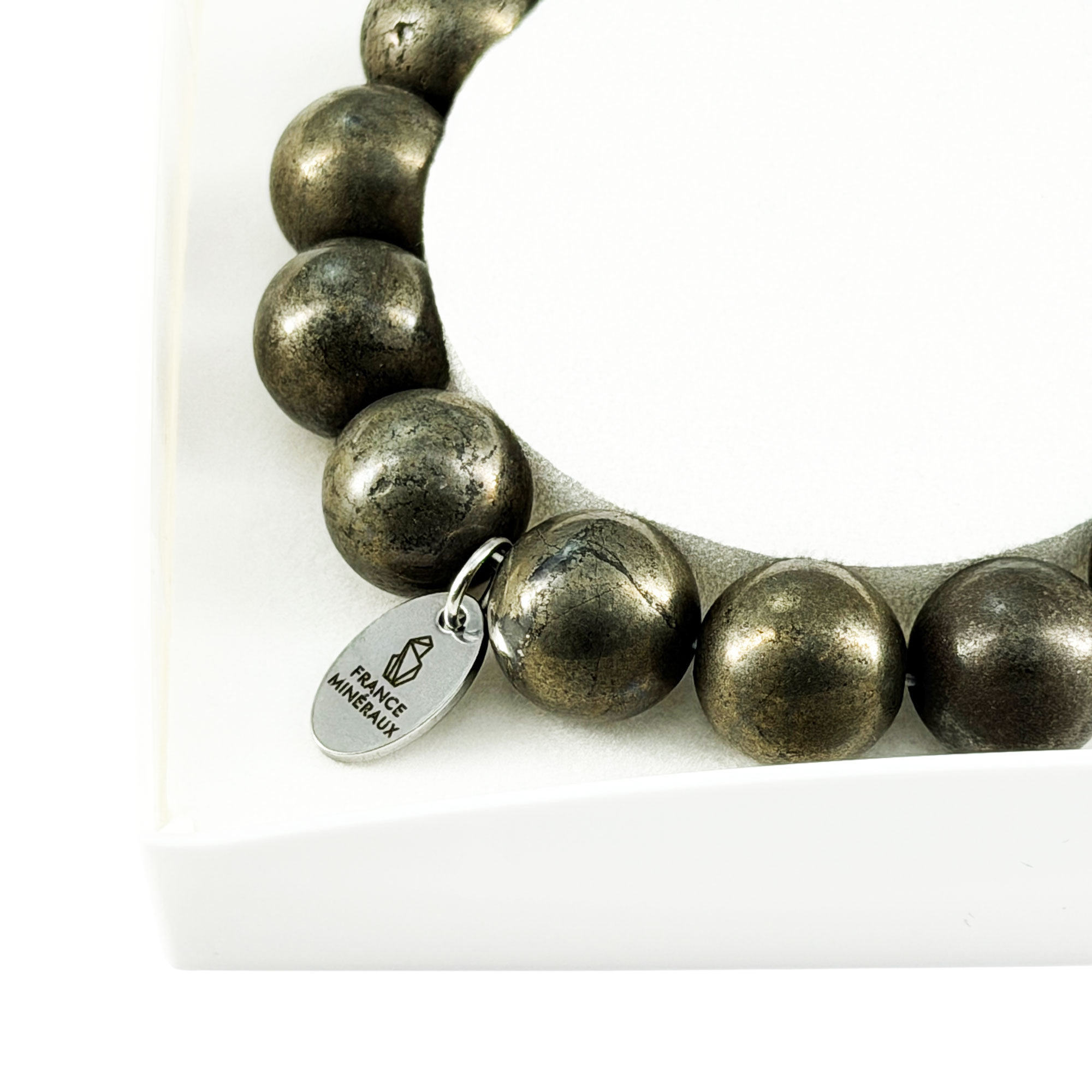 Bracelet Pyrite de Fer - Perles de 12mm – Image 4