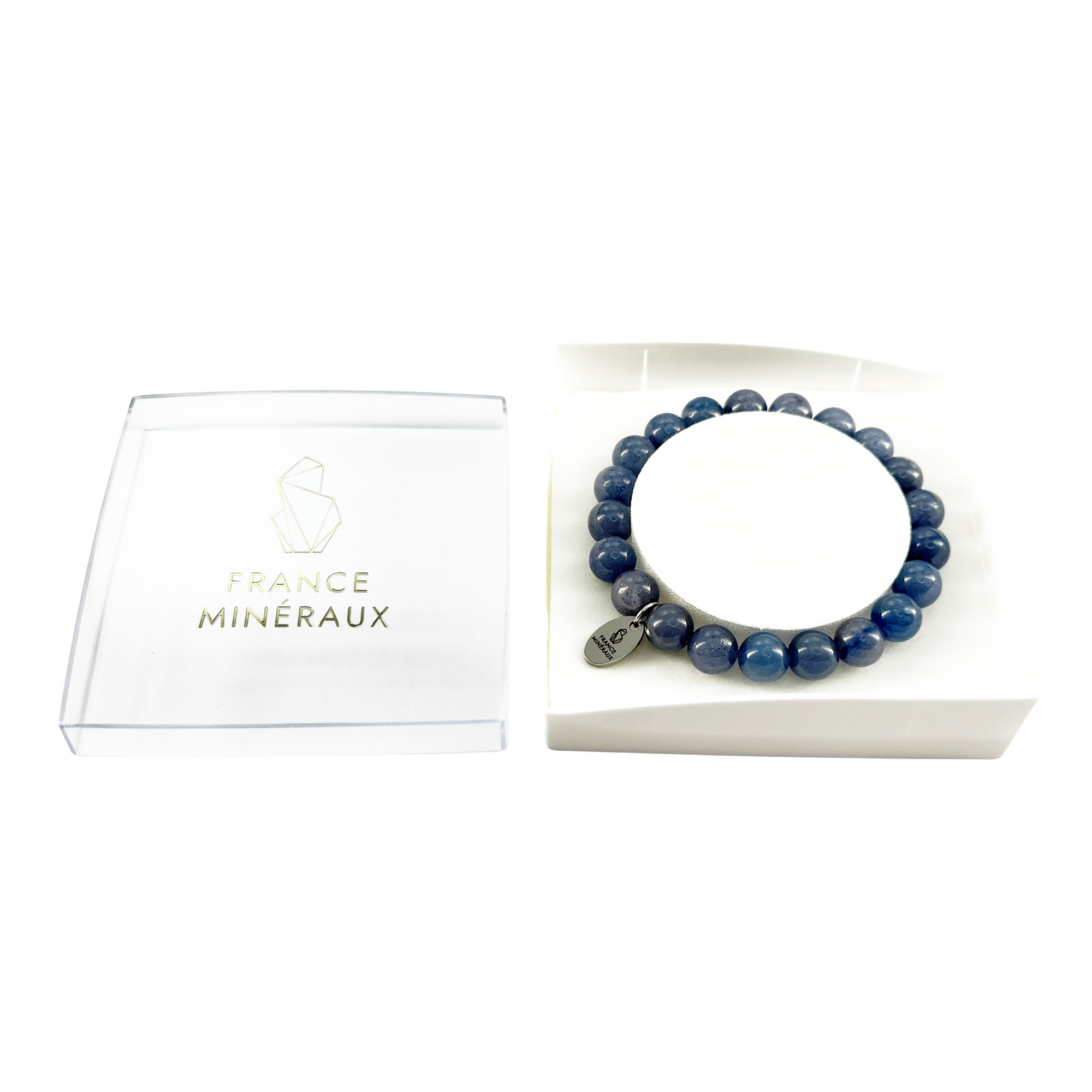 Bracelet Quartz Bleu - Perles de 8mm – Image 3