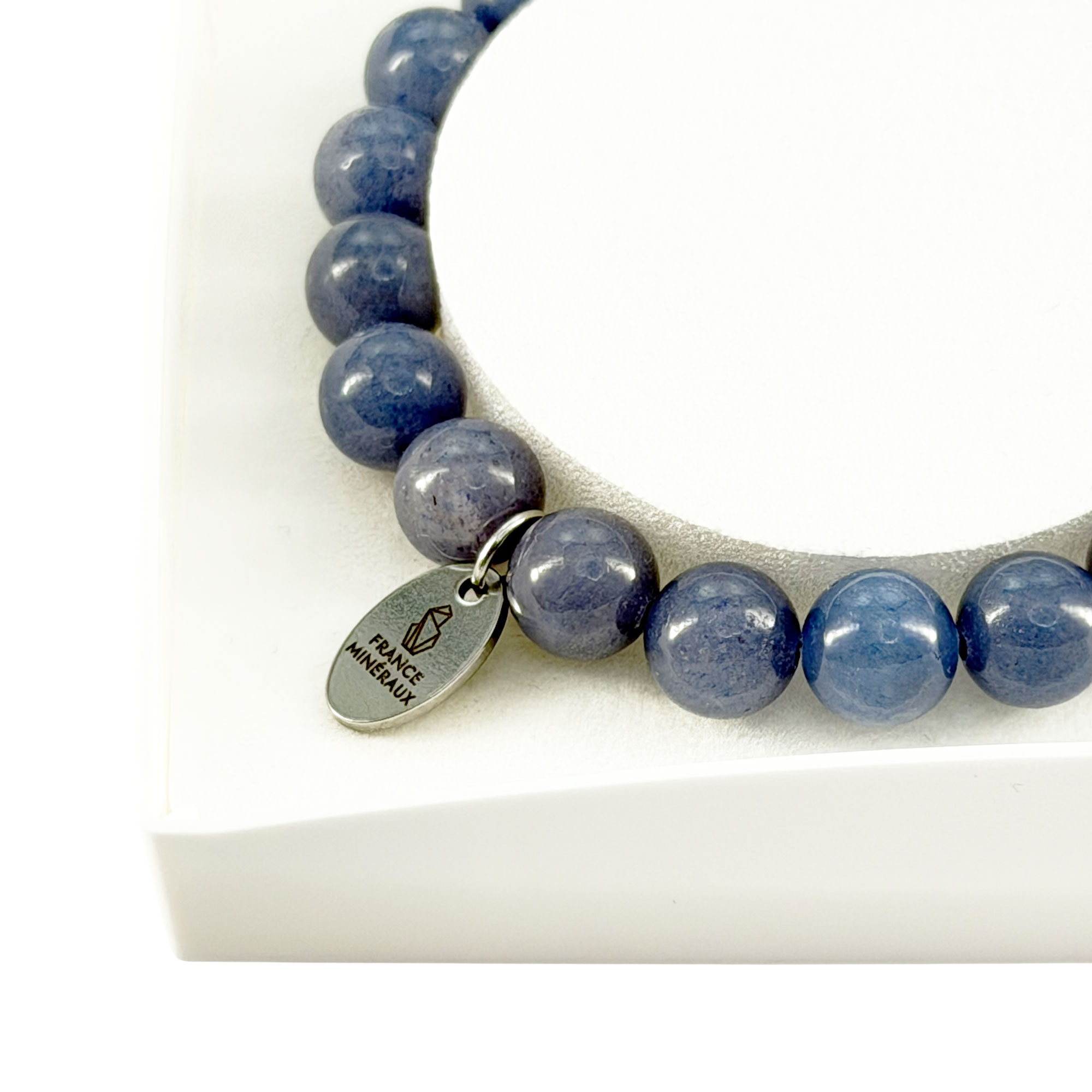 Bracelet Quartz Bleu - Perles de 8mm – Image 4