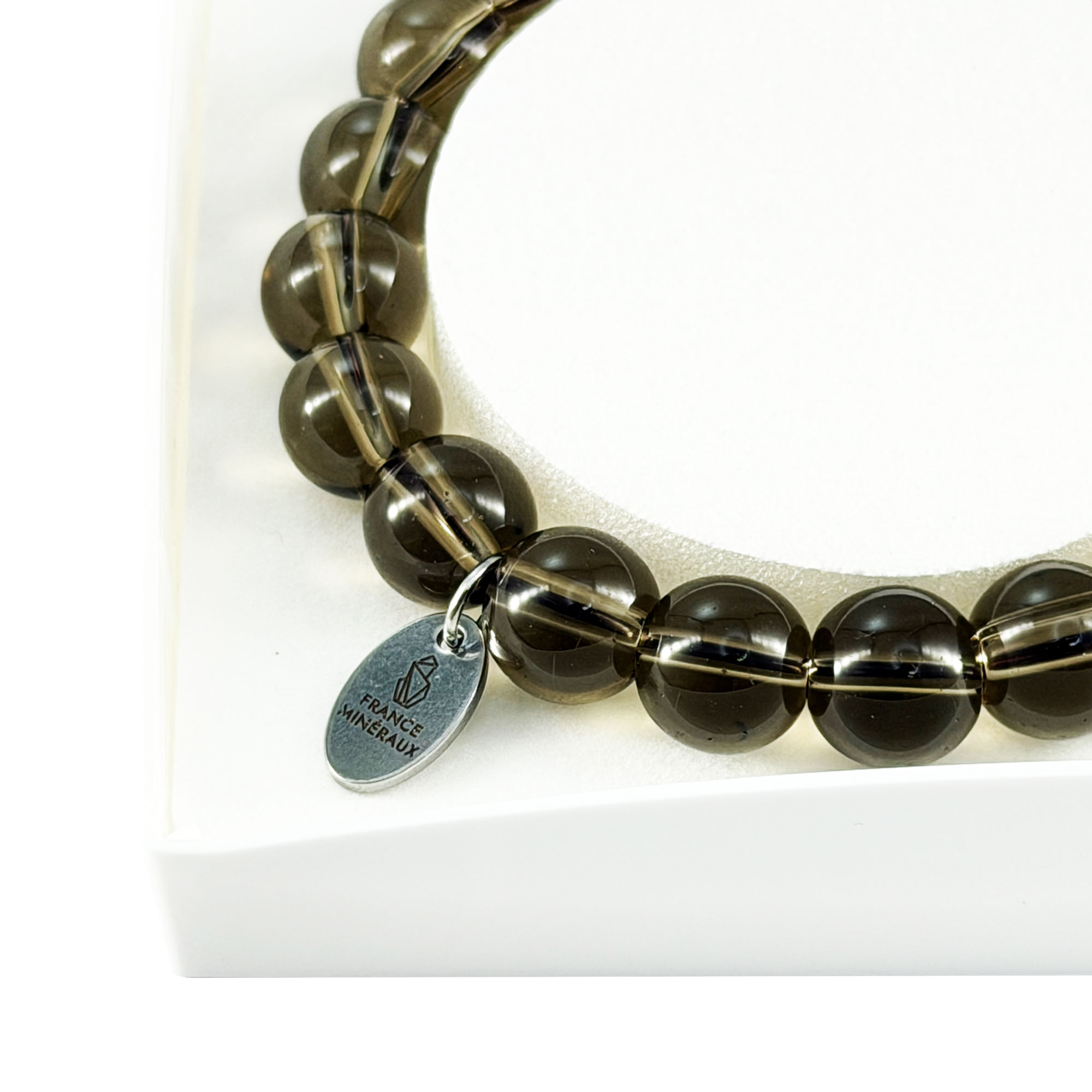 Bracelet Quartz Fumé - Perles de 10mm – Image 3