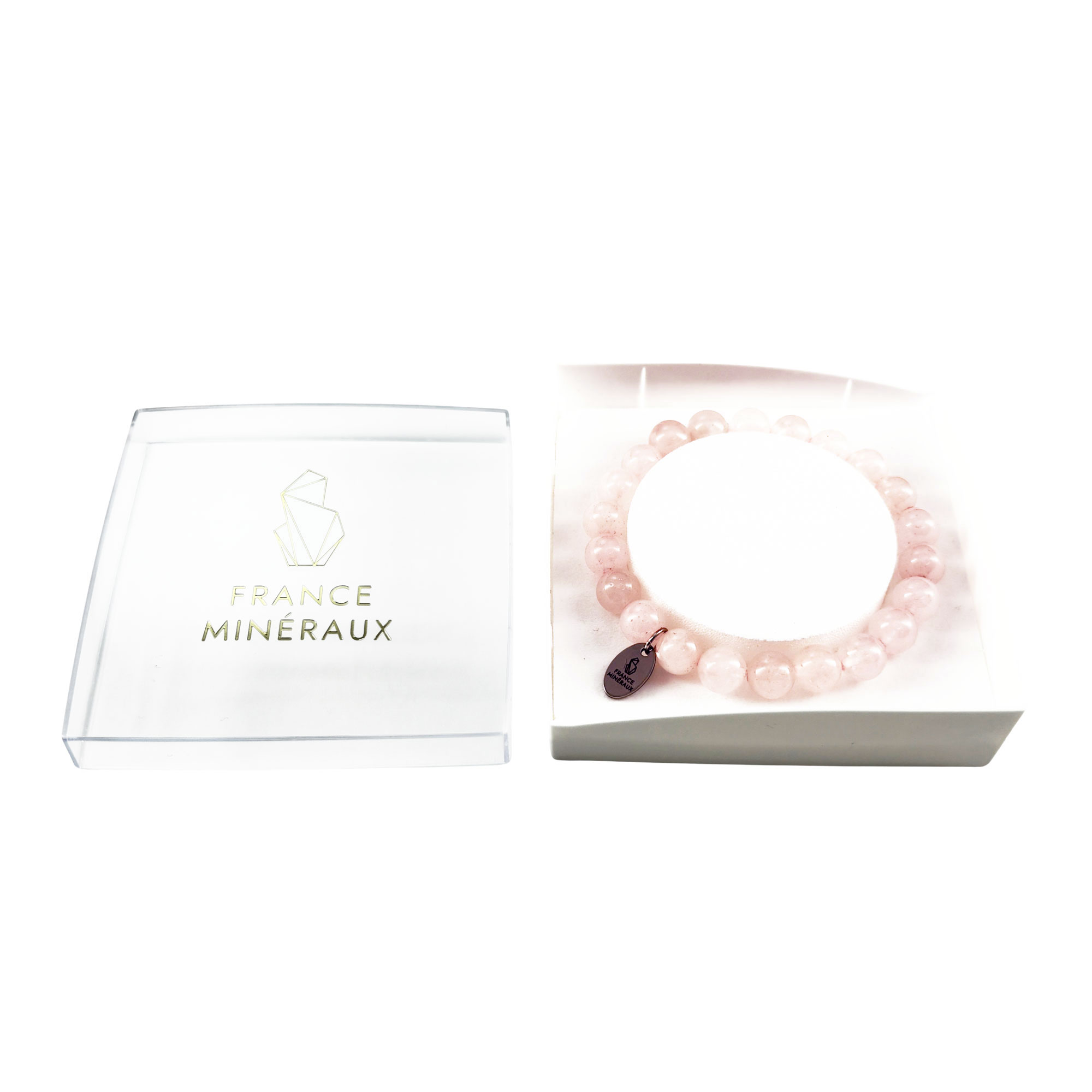 Bracelet Quartz Rose - Perles de 8mm – Image 3