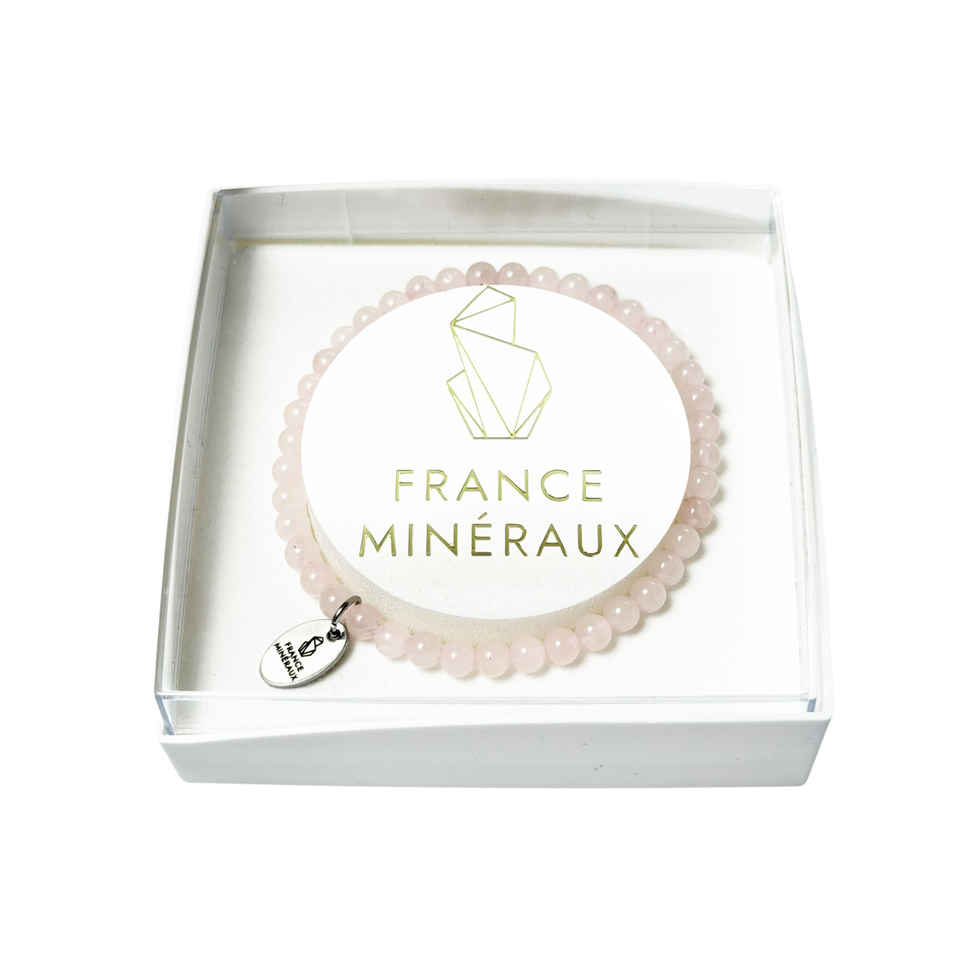 Bracelet Quartz Rose - Perles de 3-4mm