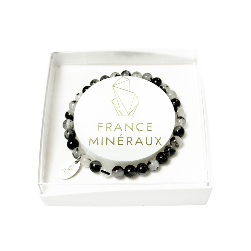 Bracelet Quartz Tourmaline – Perles de 6mm