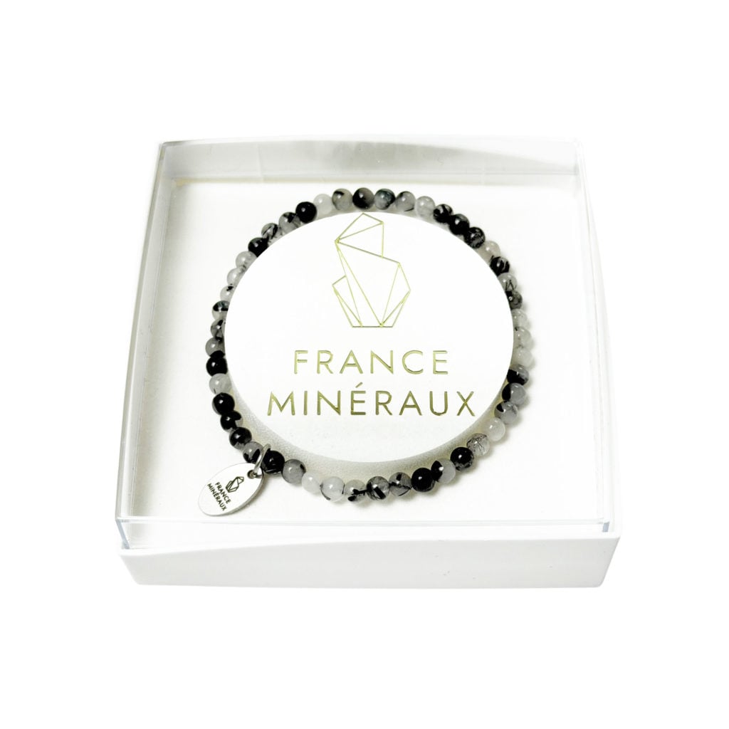 Bracelet Quartz Tourmaline – Perles de 3-4mm