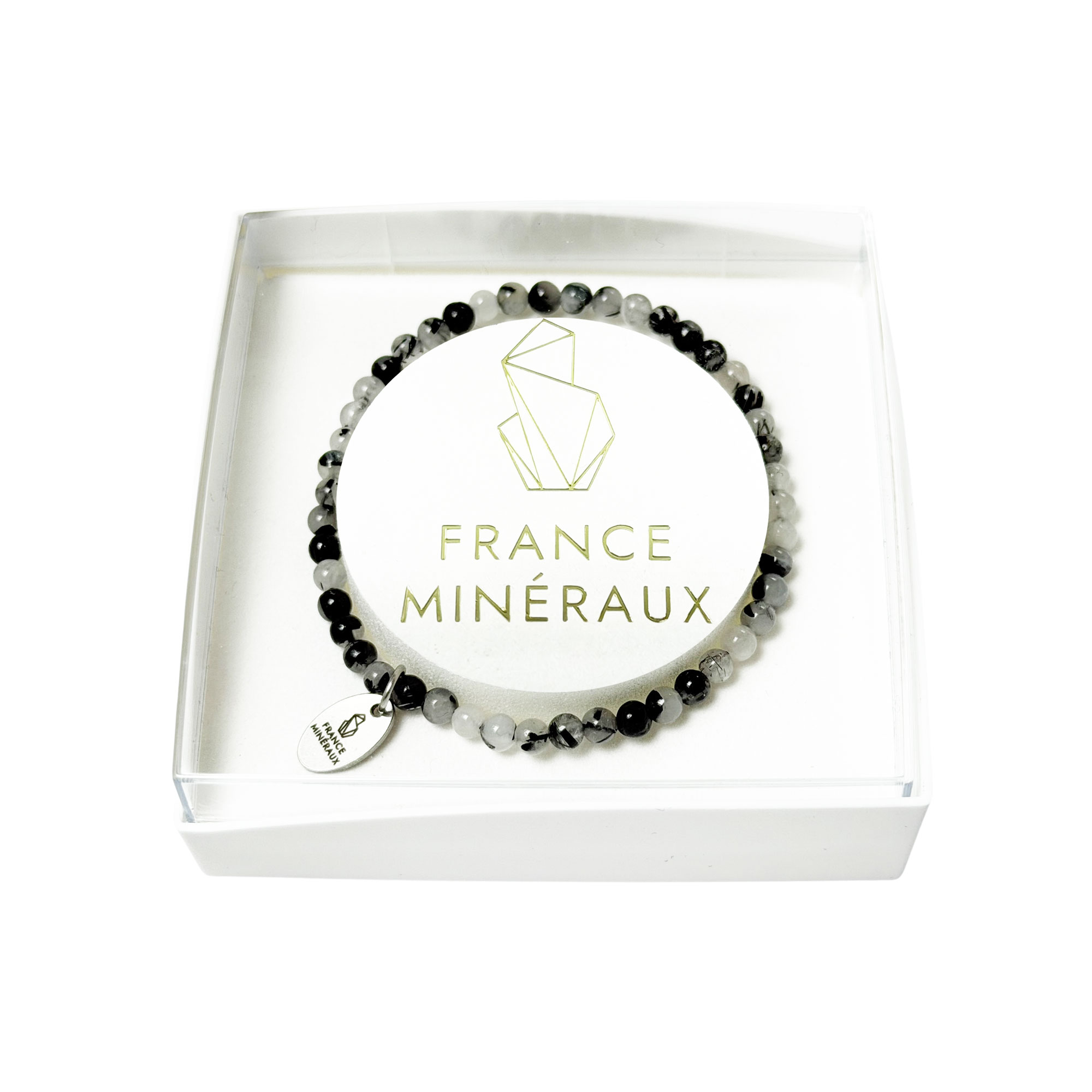 Bracelet Quartz Tourmaline - Perles de 3-4mm