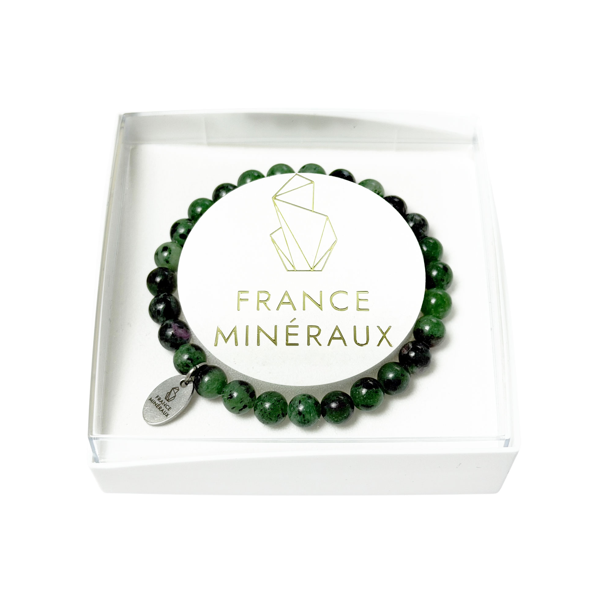 Bracelet Rubis sur Zoïsite - Perles de 6mm