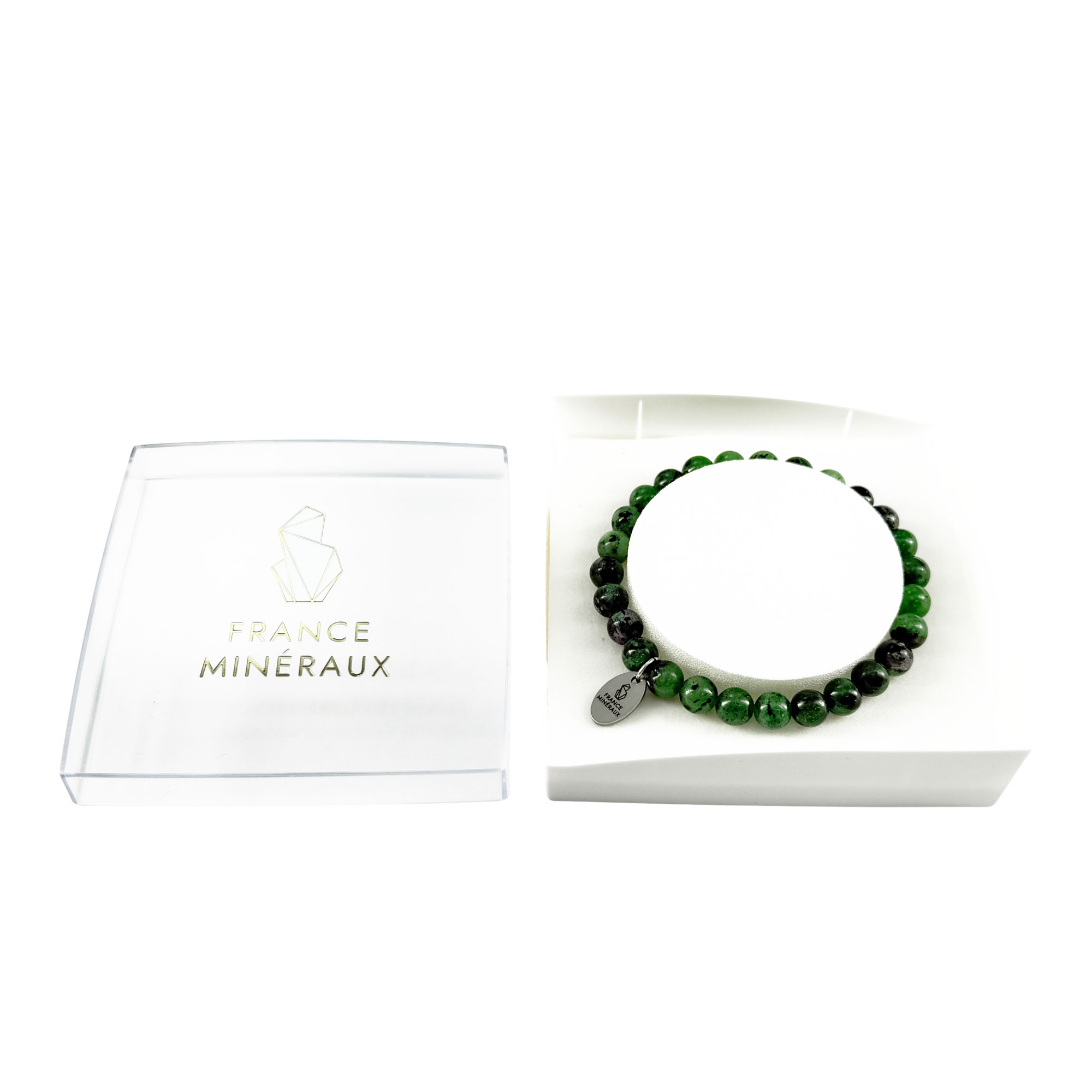 Bracelet Rubis sur Zoïsite - Perles de 6mm – Image 3