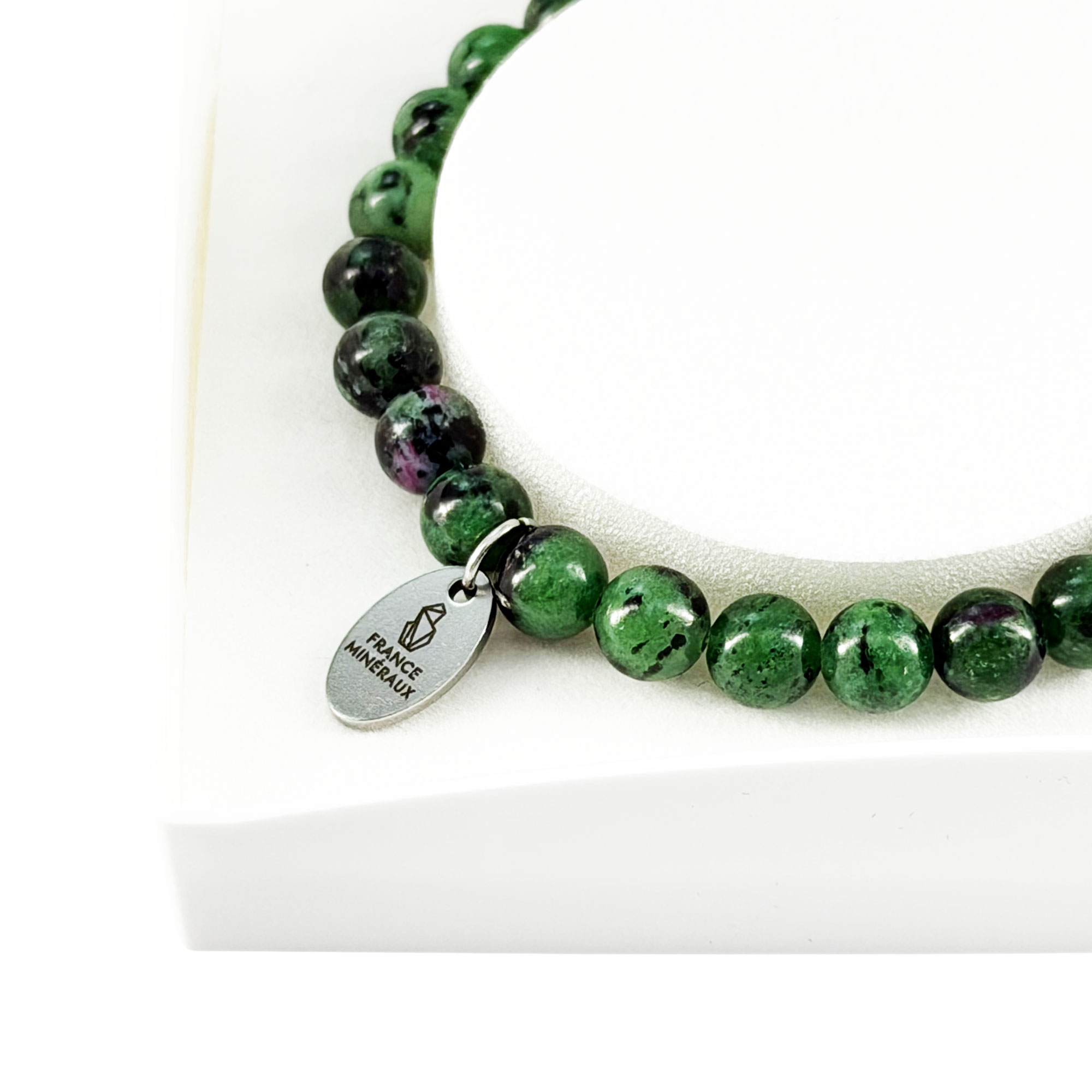 Bracelet Rubis sur Zoïsite - Perles de 6mm – Image 4