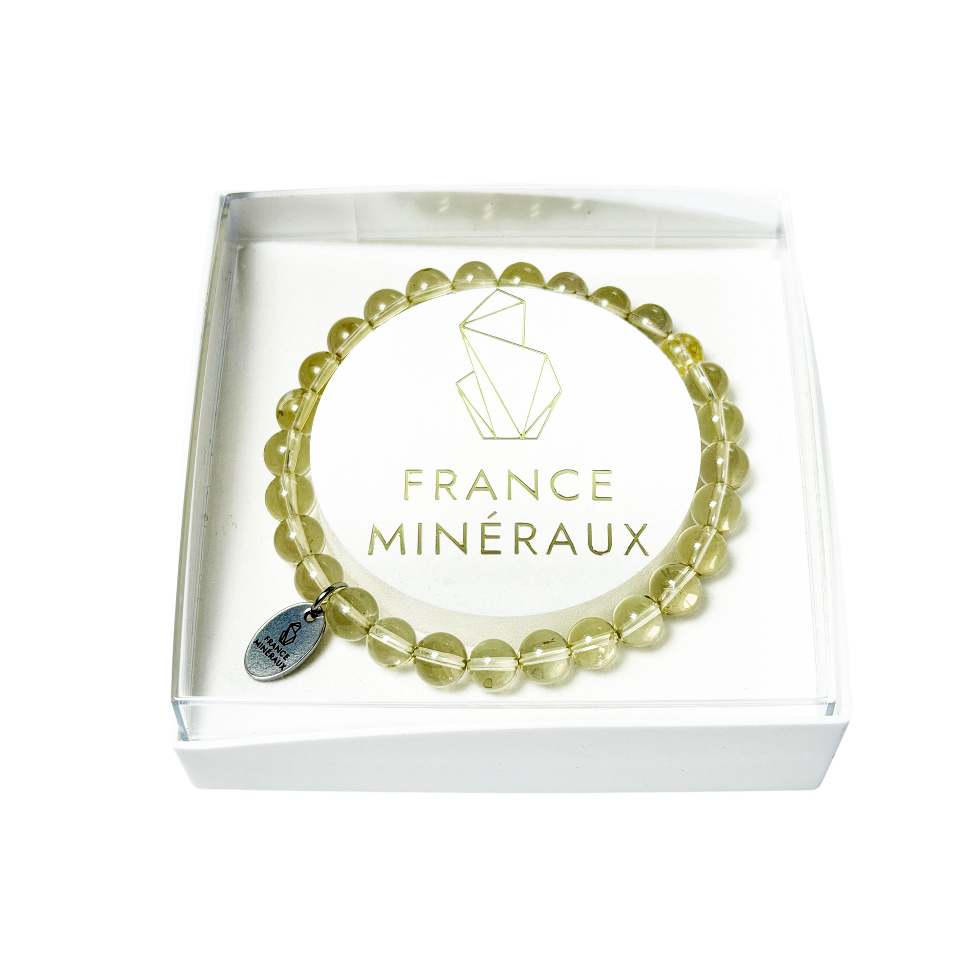 Bracelet Topaze Citron - Perles de 6mm