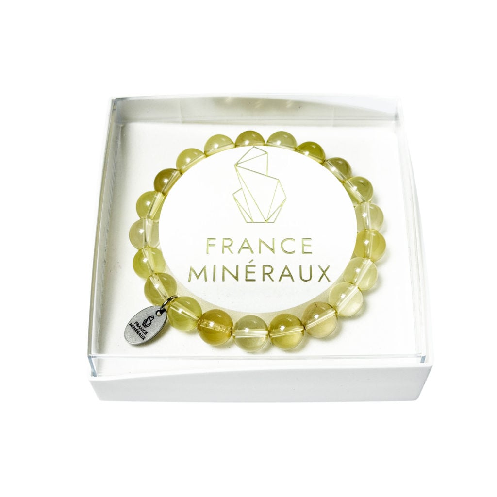 Bracelet Topaze Citron – Perles de 8mm