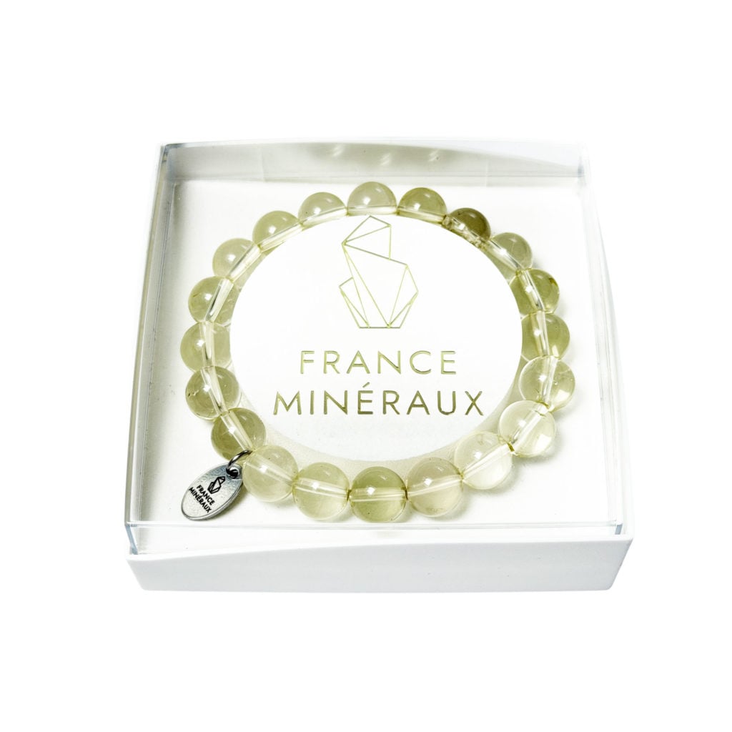 Bracelet Topaze Citron – Perles de 10mm