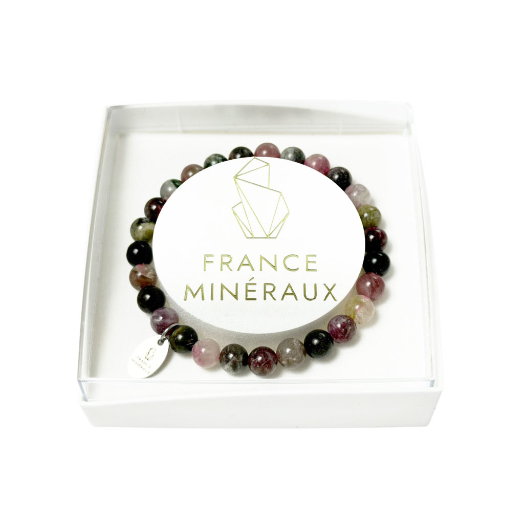 Bracelet Tourmaline Multicolore – Perles de 6mm