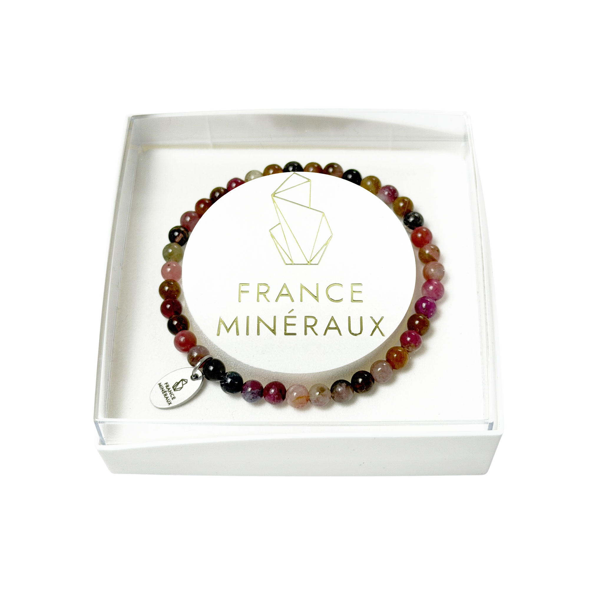 Bracelet Tourmaline Multicolore - Perles de 3-4mm