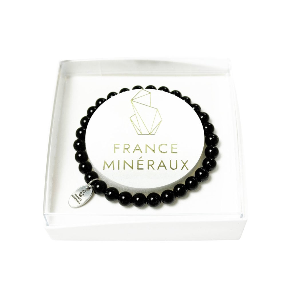 Bracelet Tourmaline Noire – Perles de 6mm