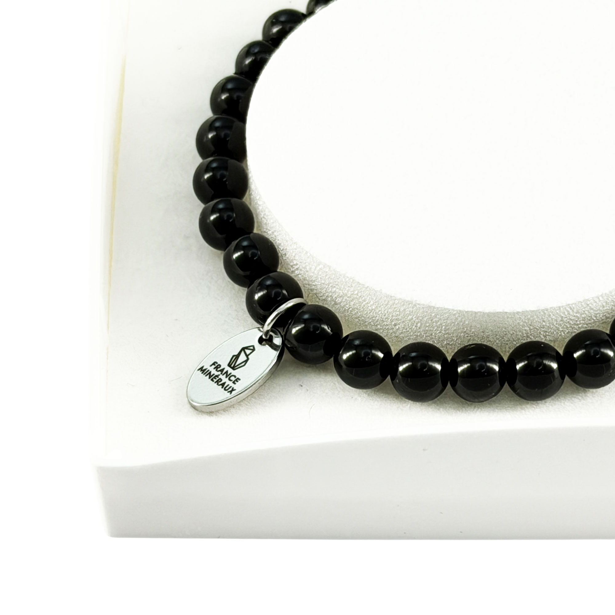 Bracelet Tourmaline Noire - Perles de 6mm – Image 4