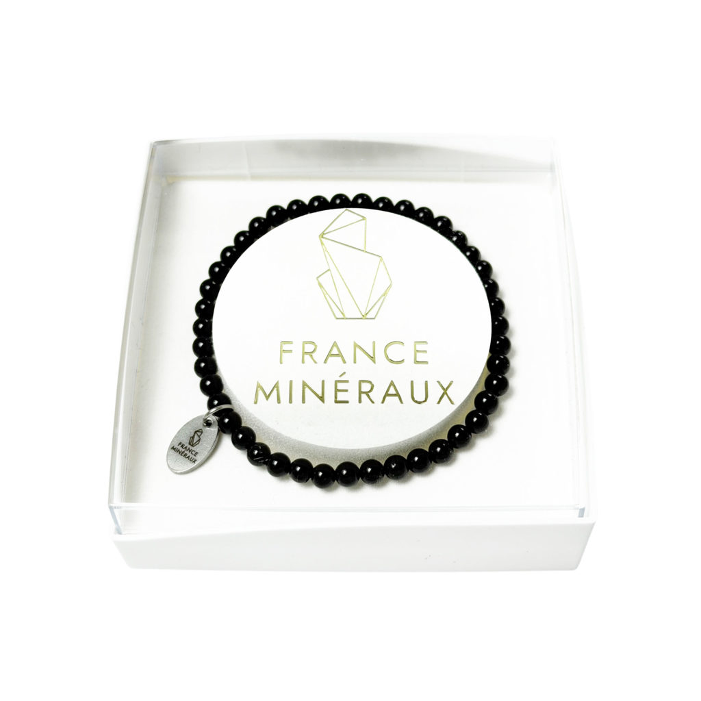 Bracelet Tourmaline Noire – Perles de 3-4mm