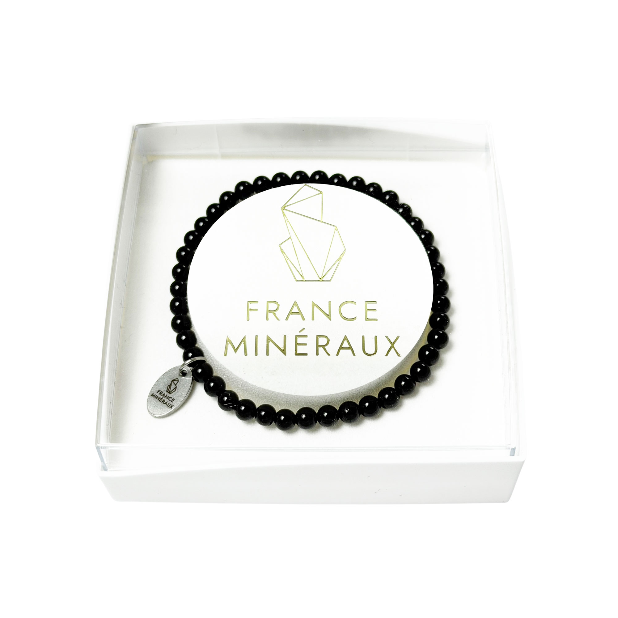 Bracelet Tourmaline Noire - Perles de 3-4mm