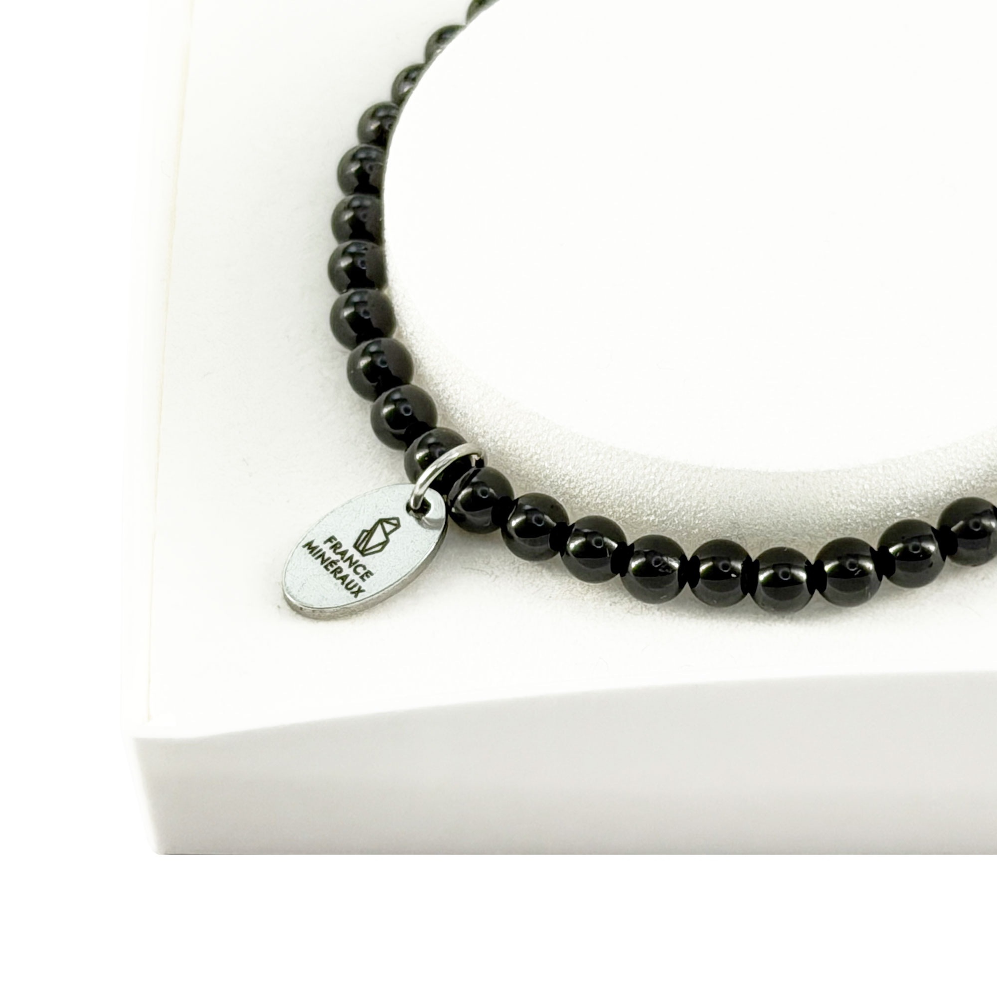 Bracelet Tourmaline Noire - Perles de 3-4mm – Image 4