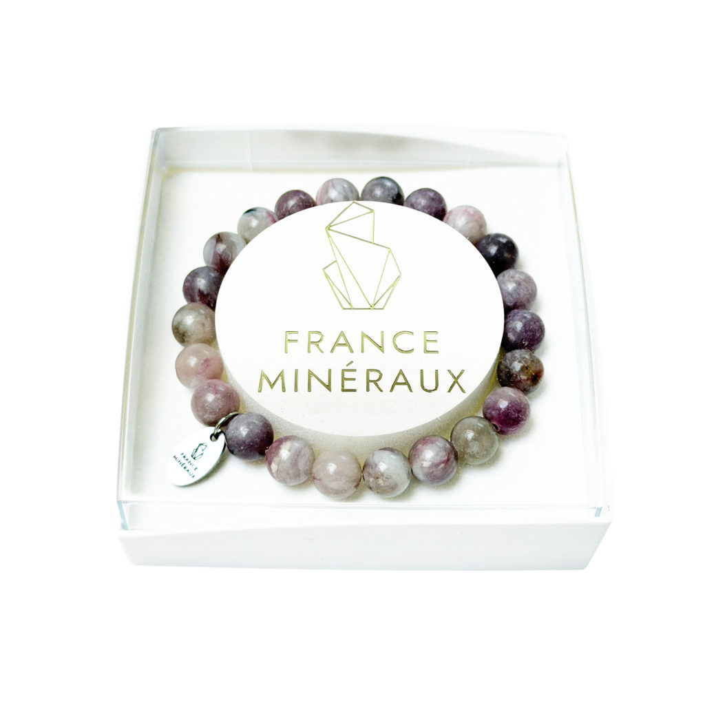 Bracelet Tourmaline Rose – Perles de 8mm