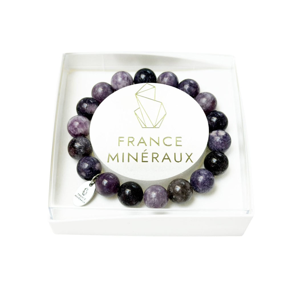 Bracelet Tourmaline Rose – Perles de 10mm