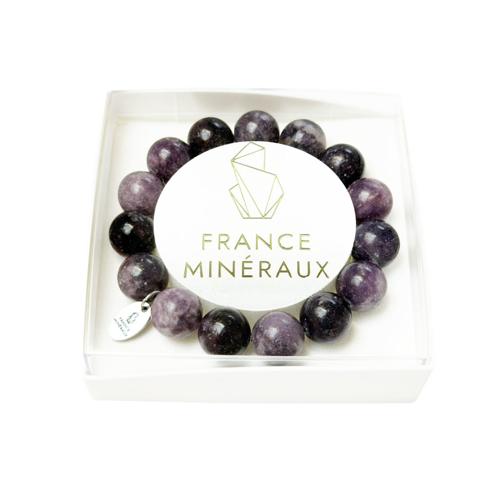 Bracelet Tourmaline Rose – Perles de 12mm