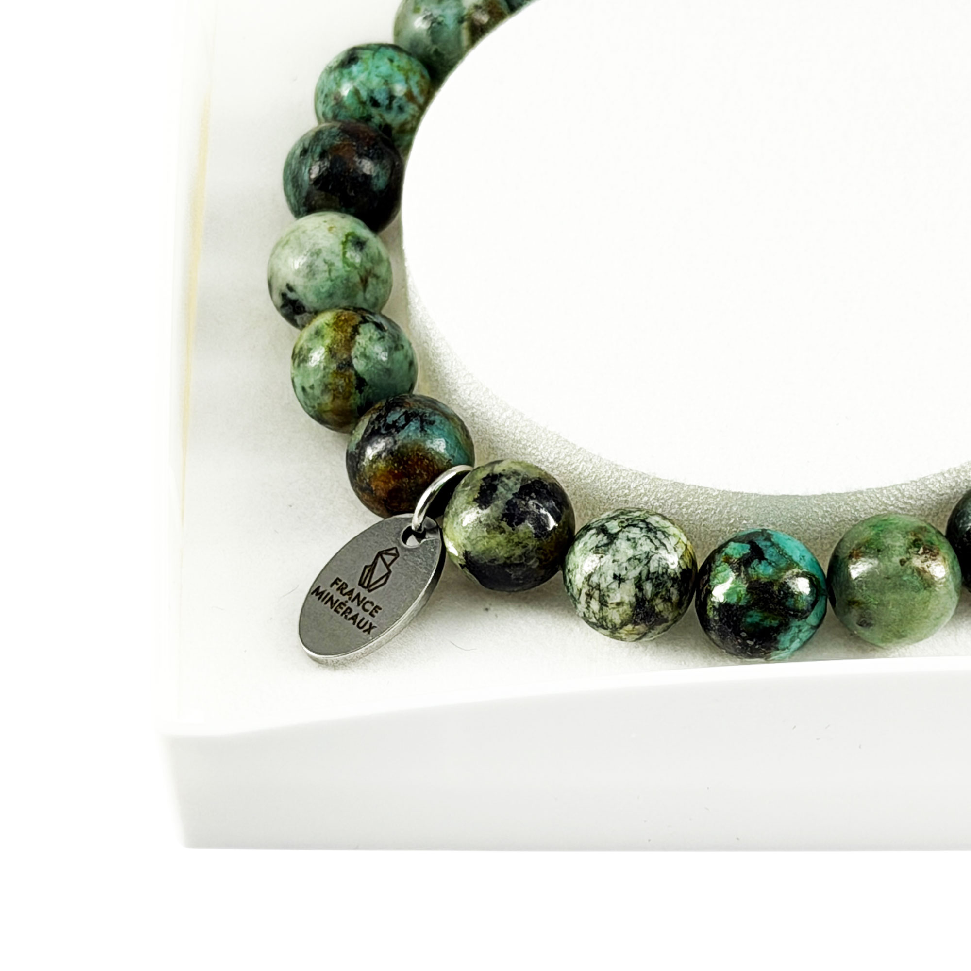 Bracelet Turquoise d'Afrique - Perles de 8mm – Image 4