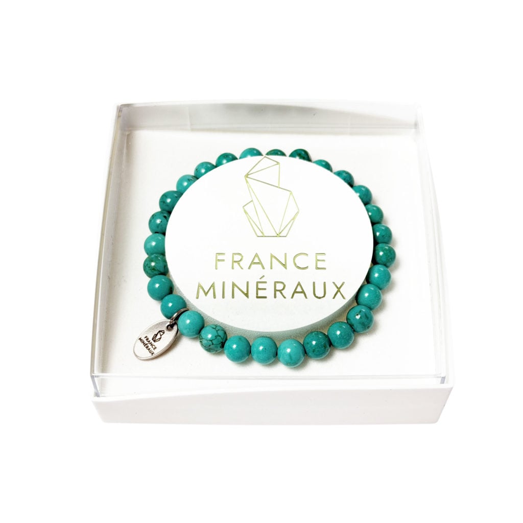 Bracelet Turquoise Stabilisée – Perles de 6mm