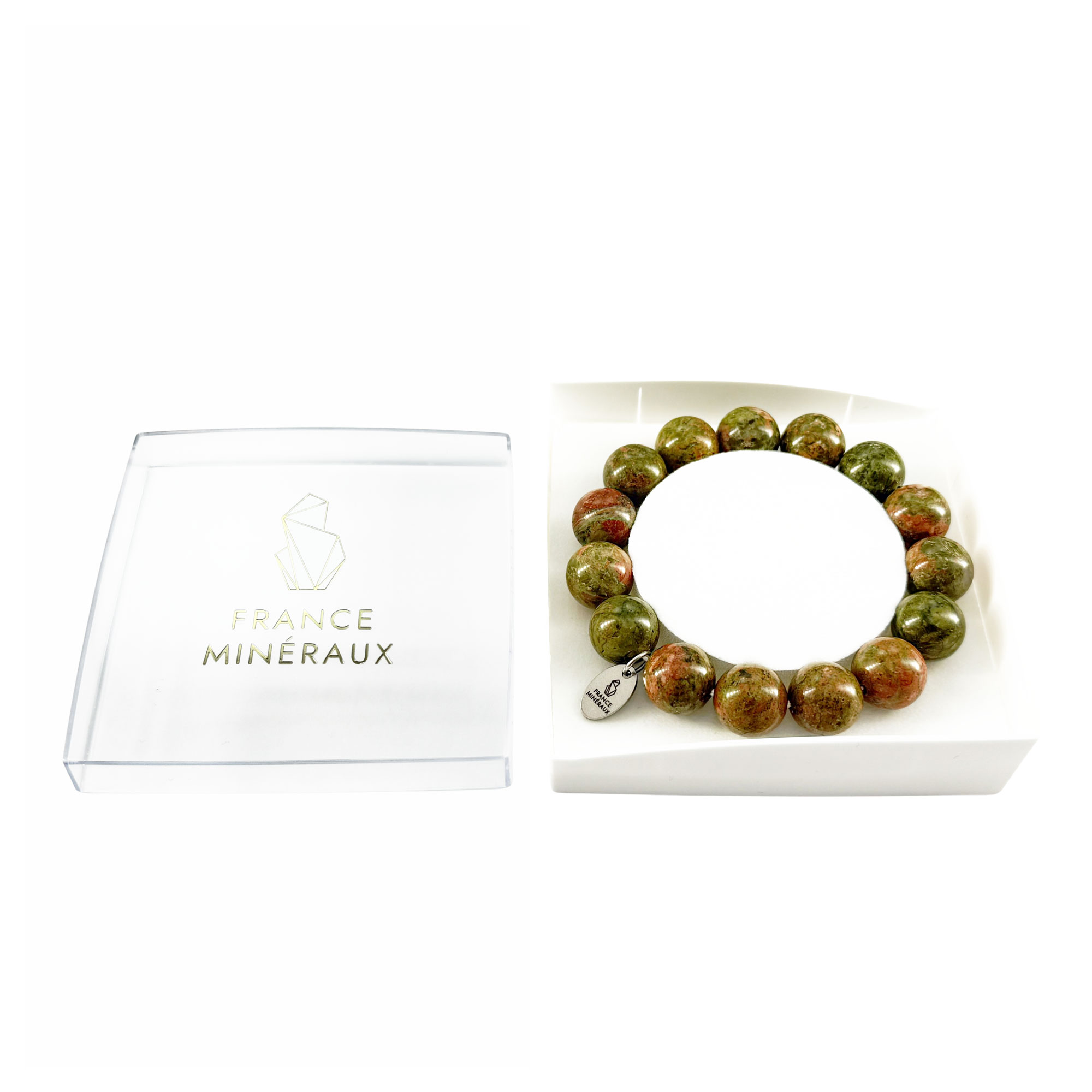Bracelet Unakite - Perles de 12mm – Image 3