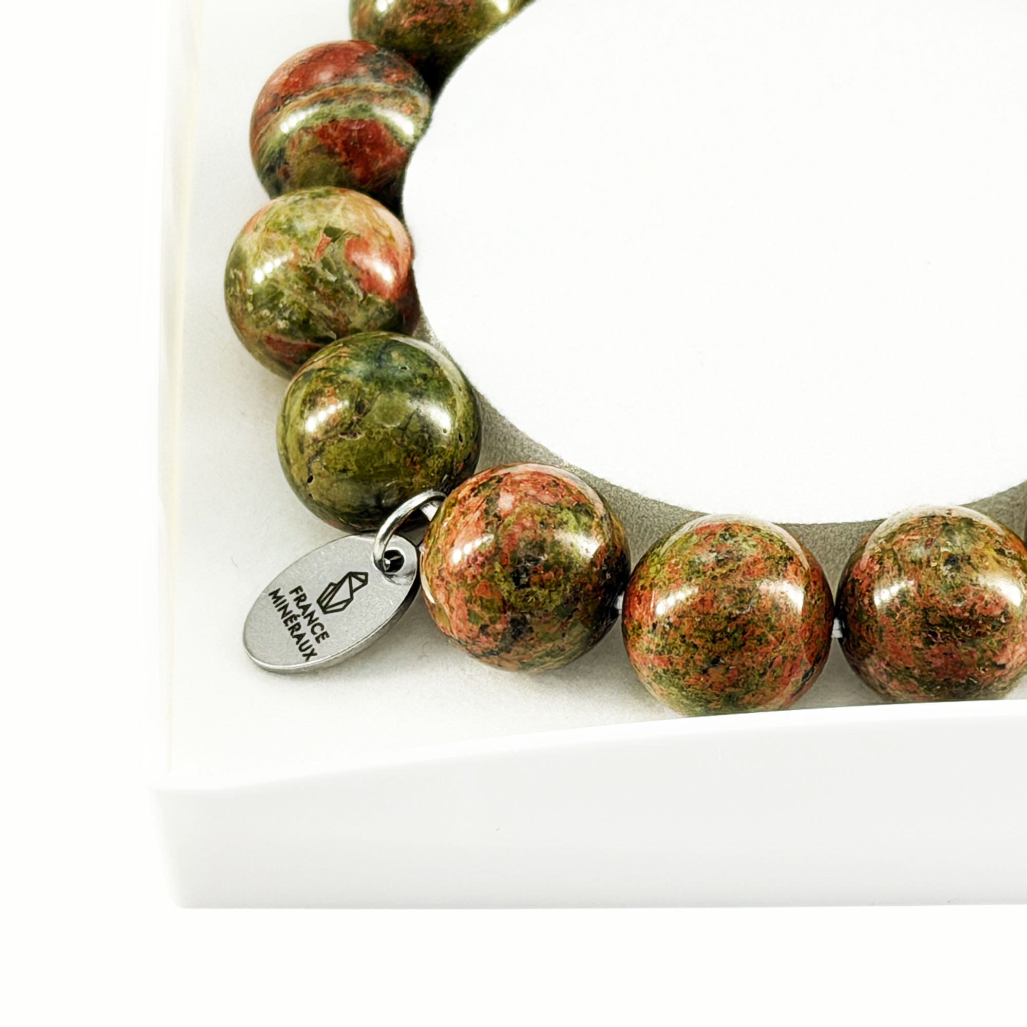 Bracelet Unakite - Perles de 12mm – Image 4