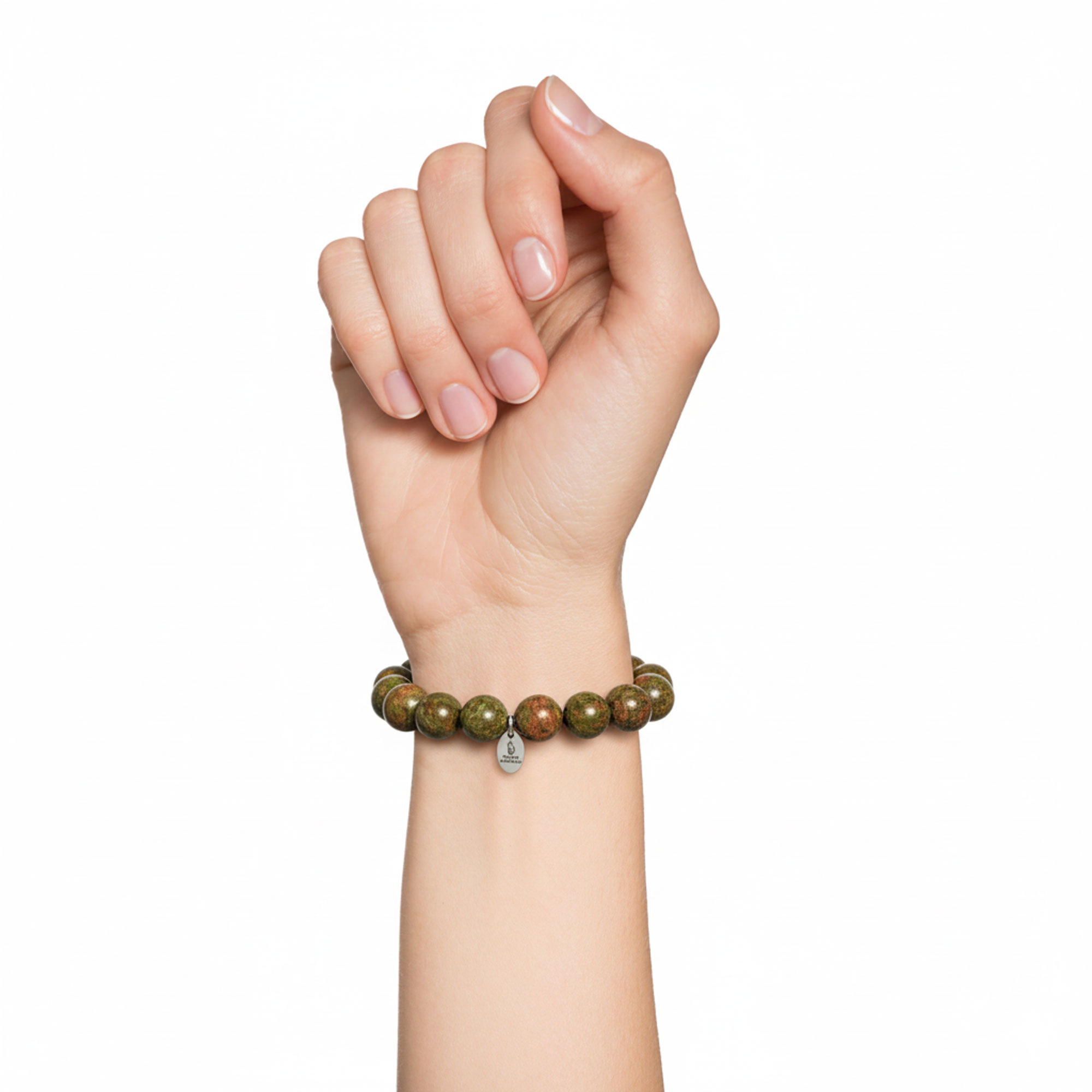 Bracelet Unakite - Perles de 12mm – Image 2