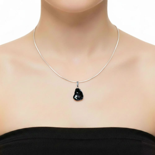 pendentif-argent-925-spinel-noir-pierre-roulee
