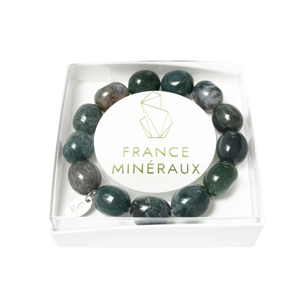 Bracelet Agate Mousse – Pierres Pépites