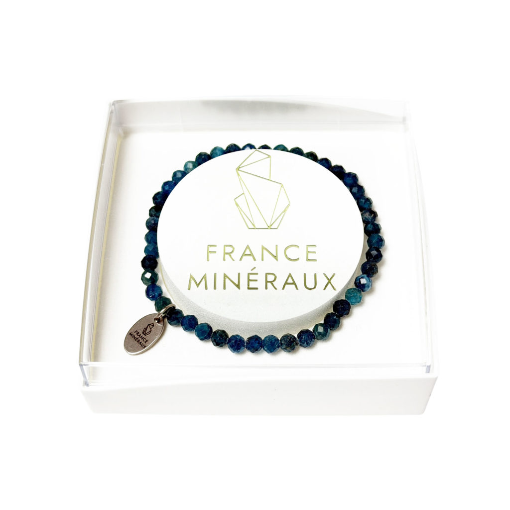 Bracelet Apatite – Perles facettées 3/4mm – 18cm
