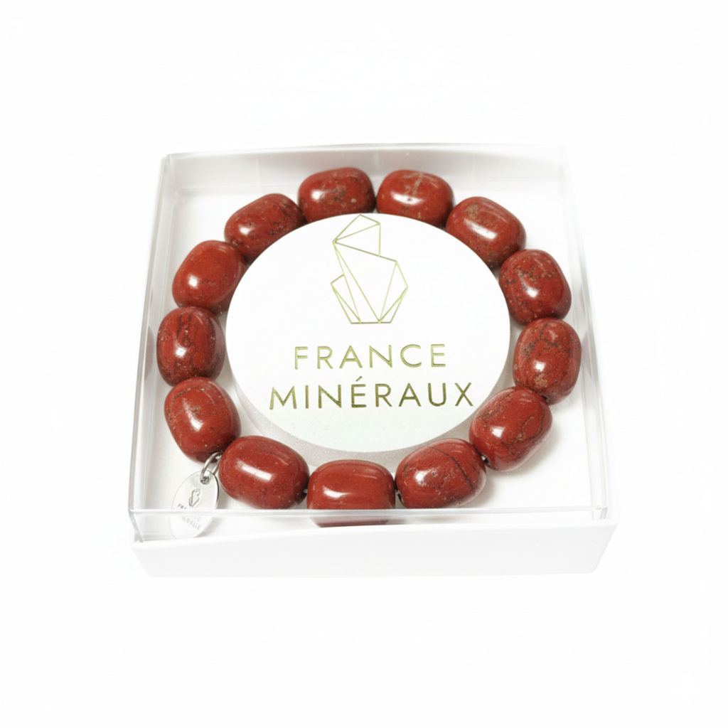 Bracelet Jaspe rouge – Pierres Pépites
