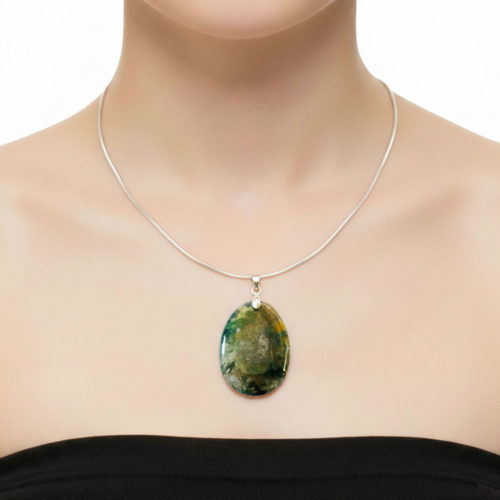 pendentif-agate-mousse-pierre-plate
